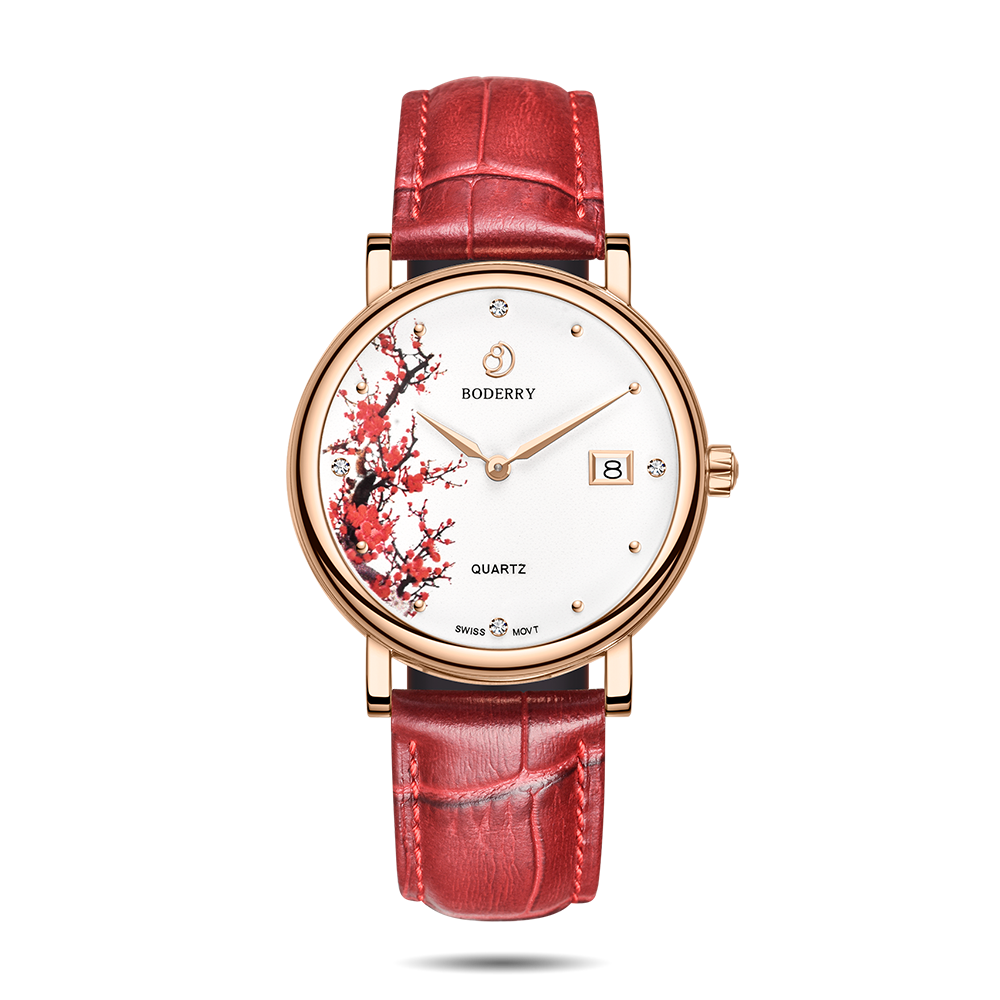 Boderry Flower (Rose Gold, Plum Blossom)