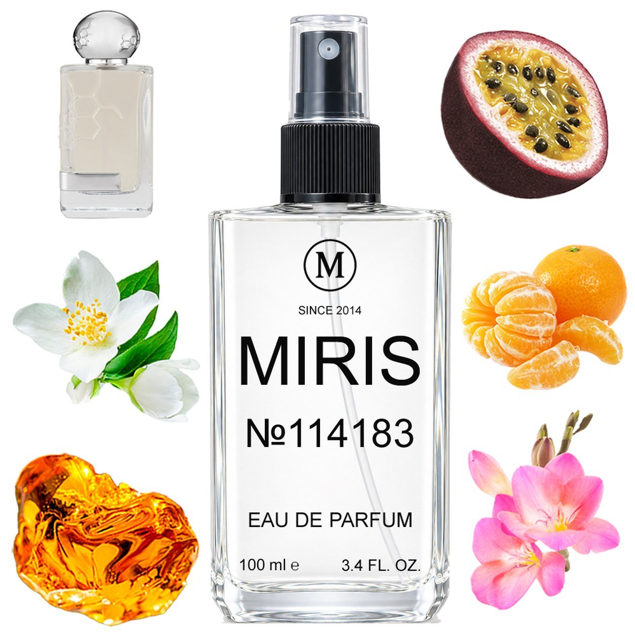 MIRIS No. 114183 Long-Lasting Unisex Eau de Parfum for Women & Men, Spray 3.4 Fl Oz / 100 ml