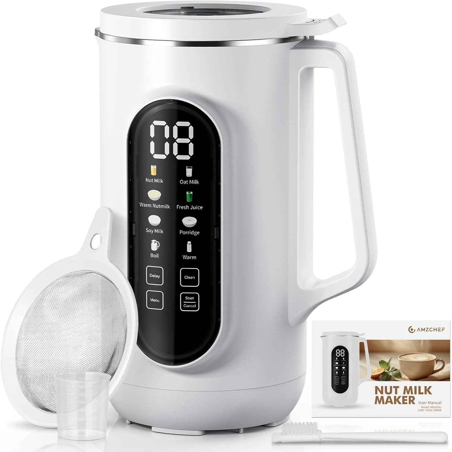 AMZCHEF 40oz Nut Milk Maker Machine 10 in 1 Milti-Functions