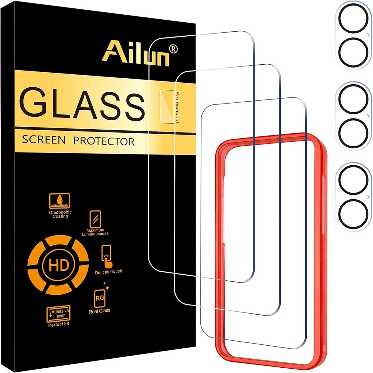 Ailun iPhone 16 Screen + Camera Protector (3+3)