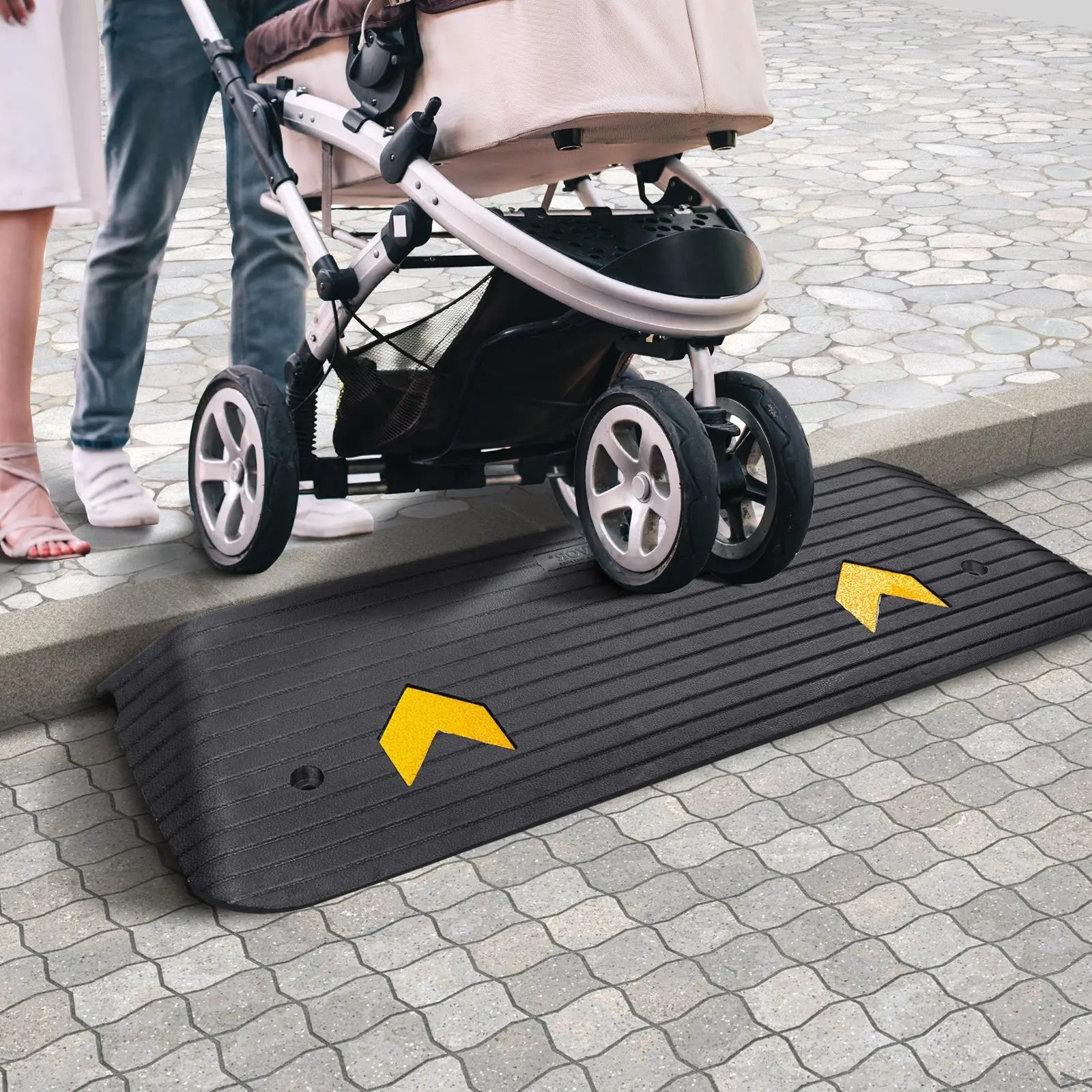 Rubber Threshold Ramp for Wheelchairs & Mobility Scooters