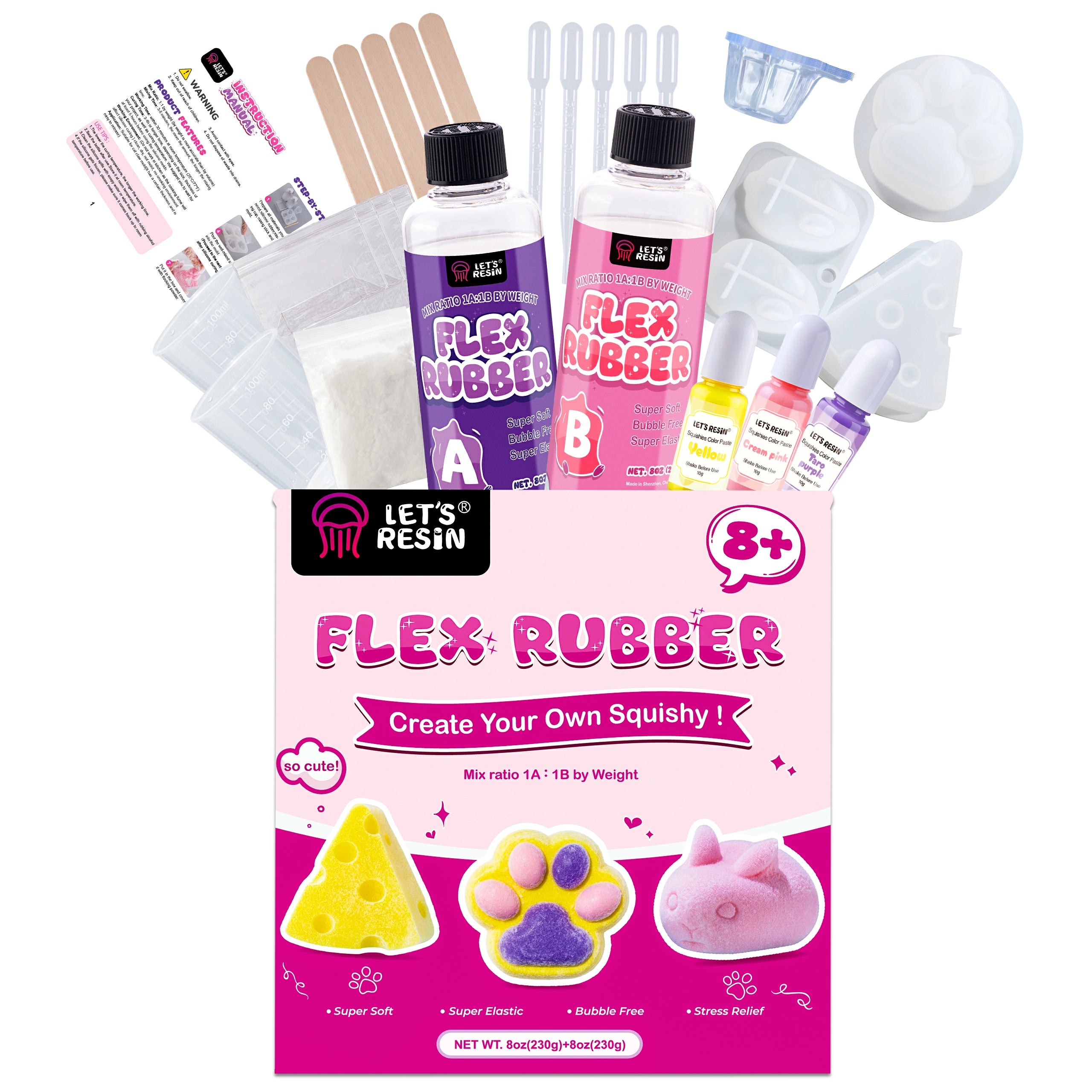 Let’s Resin Cute Trio Taba Squishy Making Kit
