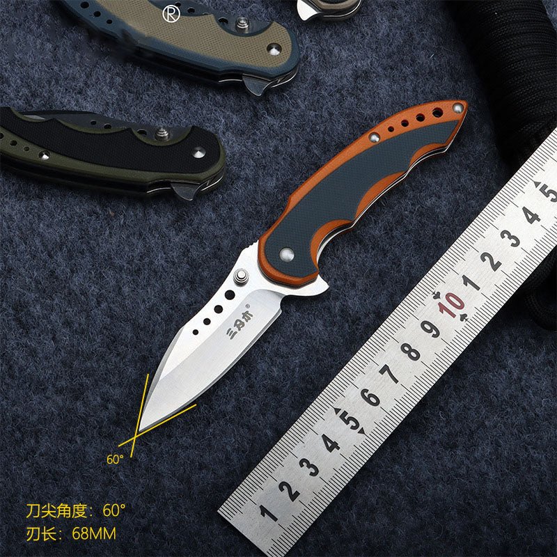 Wautton Bushcraft Folding Pocket Knife (12C27 Steel)