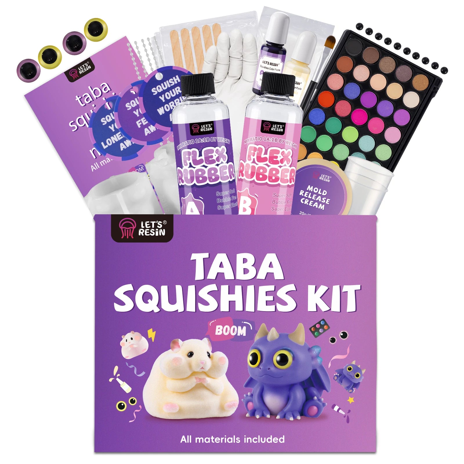 Let’s Resin Hamster & Dragon Taba Squishy Making Kit