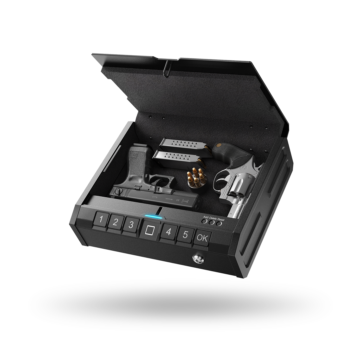Refurbished - ONNAIS Iron Se Gun Safe Secure Box Fingerprint Keypad & Key Access