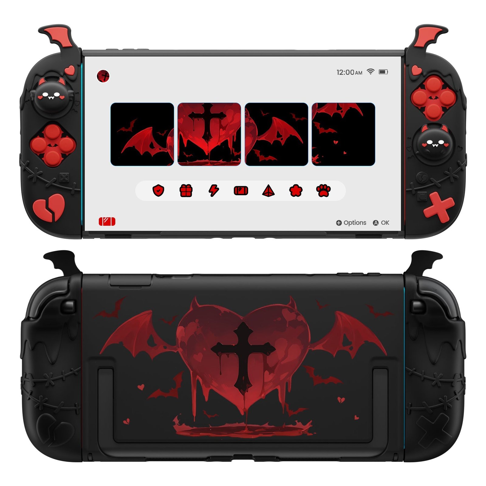 PlayVital Gothic Imp Kawaii Case for Nintendo Switch 2 (Black)