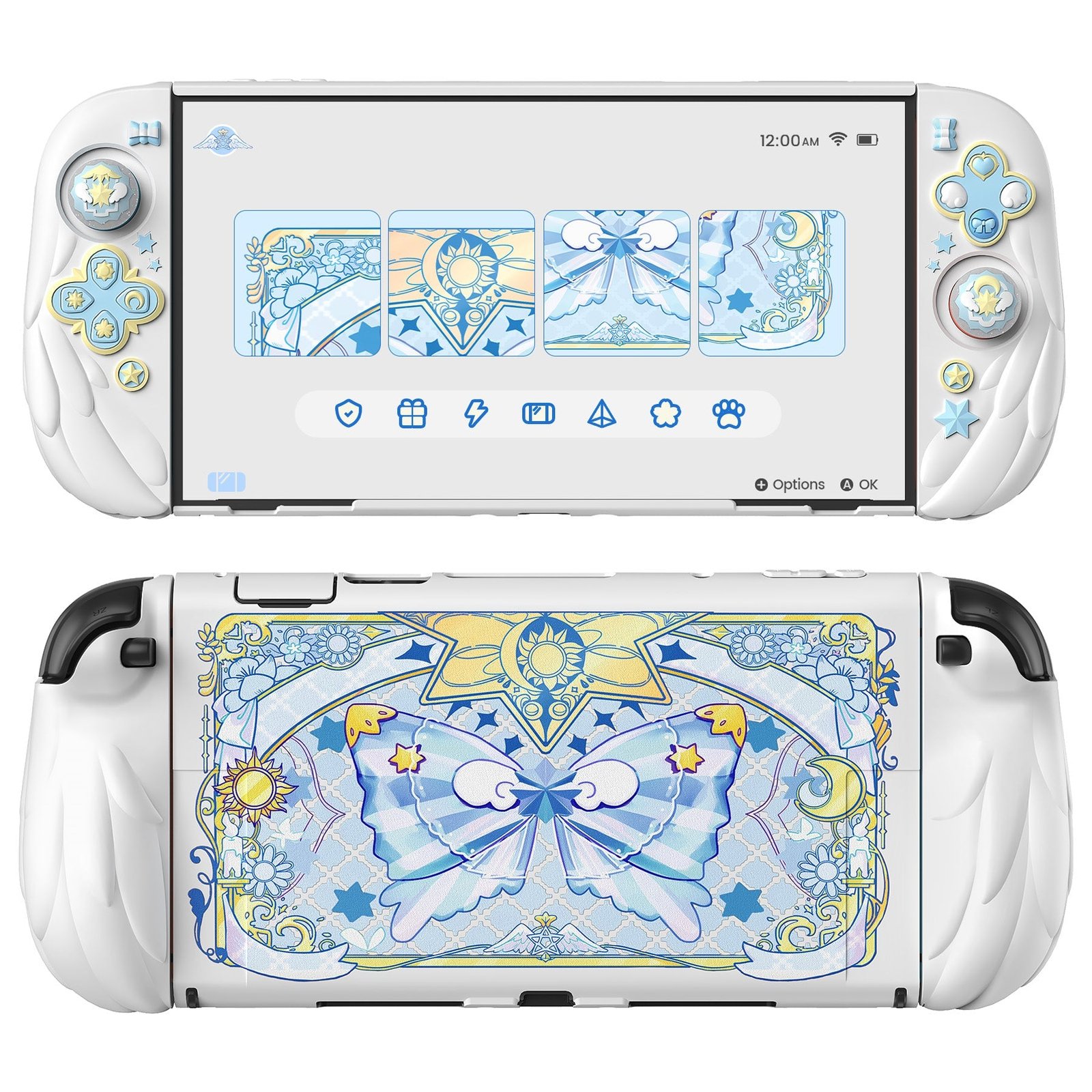 PlayVital Magic Wings Case for Nintendo Switch 2 (White)