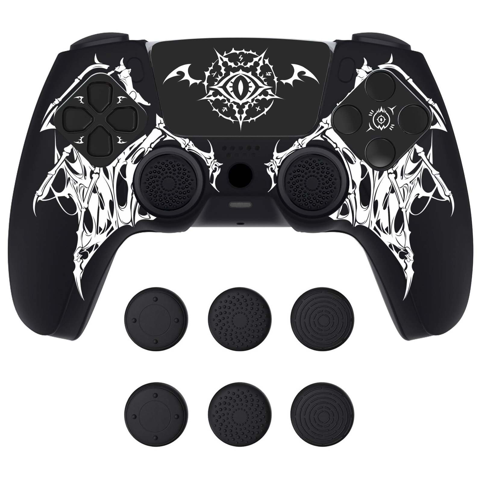 PlayVital Pure Series Silicone Grip Case for PS5 Controller (6 Thumb Grips)