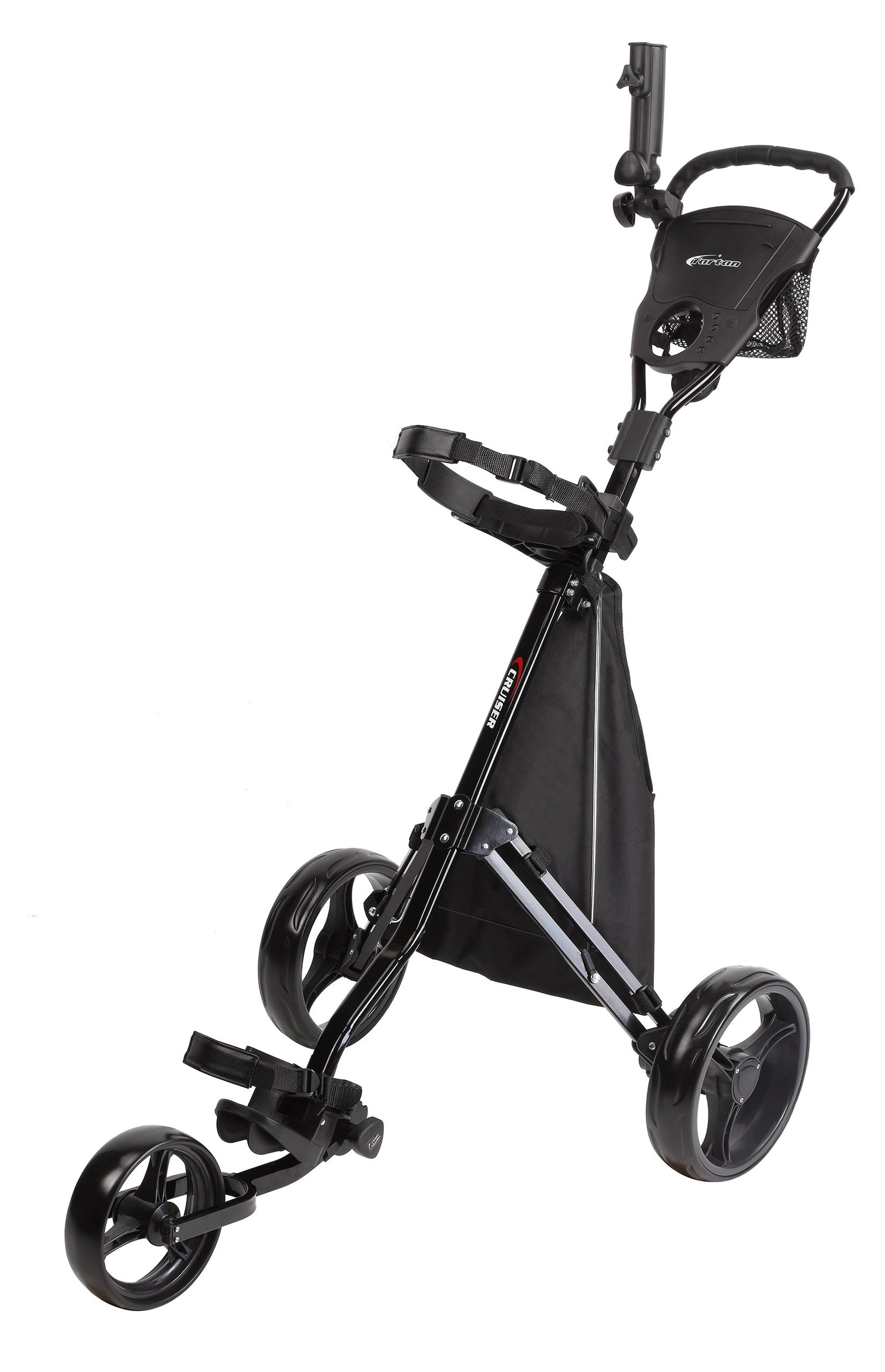 TARTAN CRUISER 3 WHEEL PUSH GOLF CART (LARGE NYLON STORAGE BAG INCLUDED)