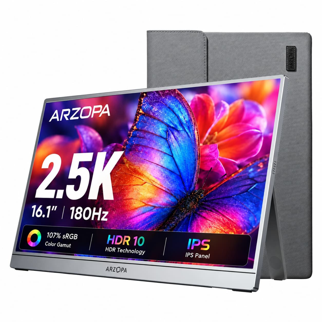 Arzopa Z3FC 16.1" 2.5K 180Hz Portable Gaming Monitor FreeSync