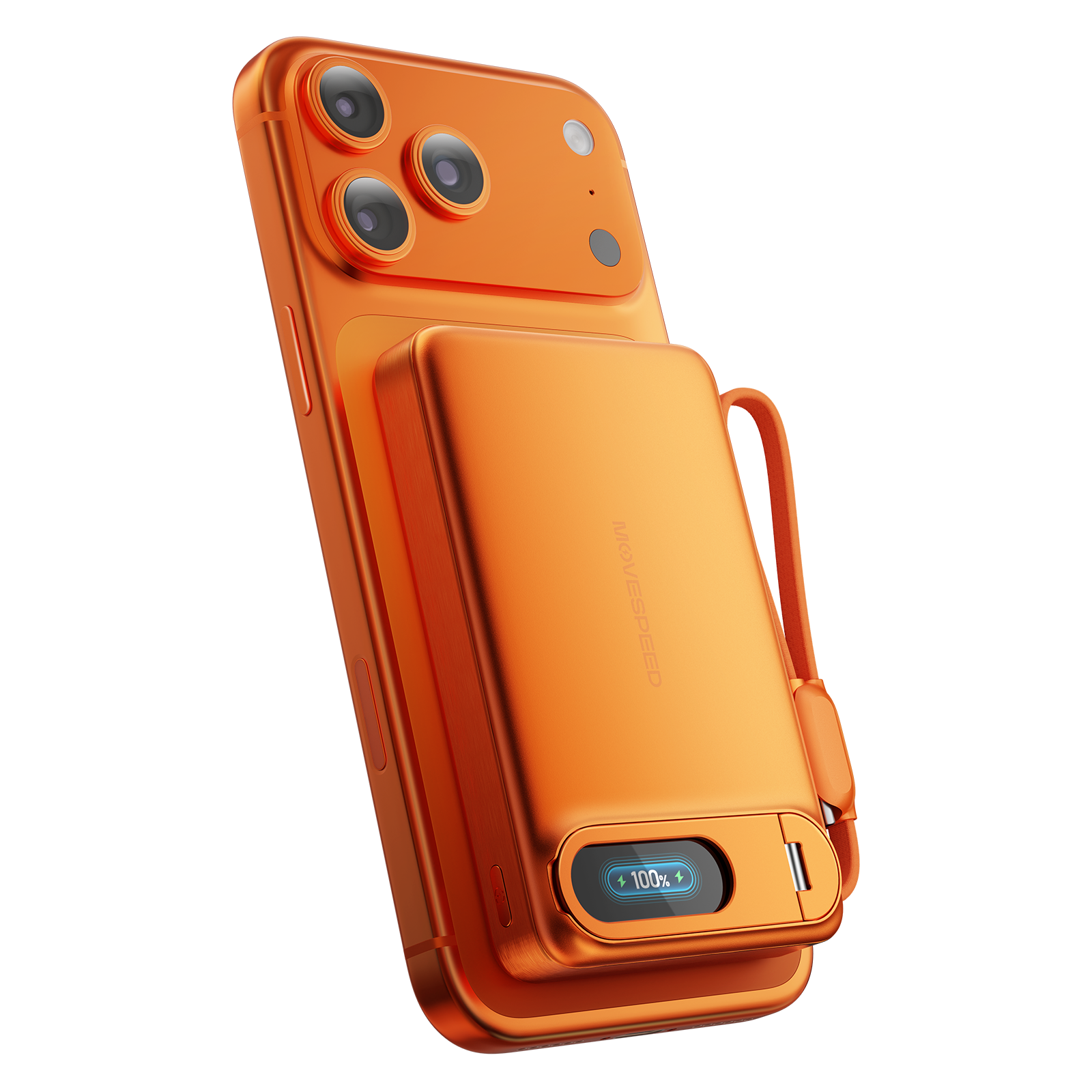 Seasonal Special Offers - MOVESPEED Safer Solid-State Power Bank Qi2.2 10000mAh 45W DP & 25W MagSafe Charger with Stand & Cable, Smart Display, Temp Control System