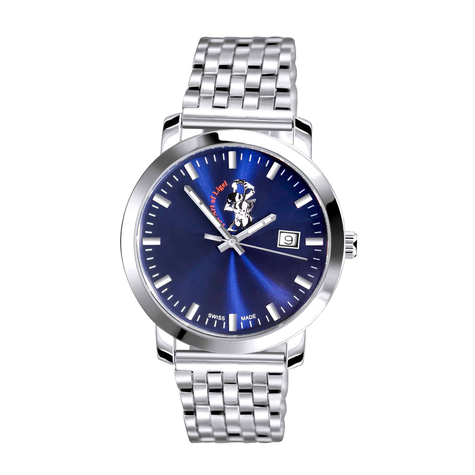 TAL Classic Swiss Steel Watch — Blue Dial