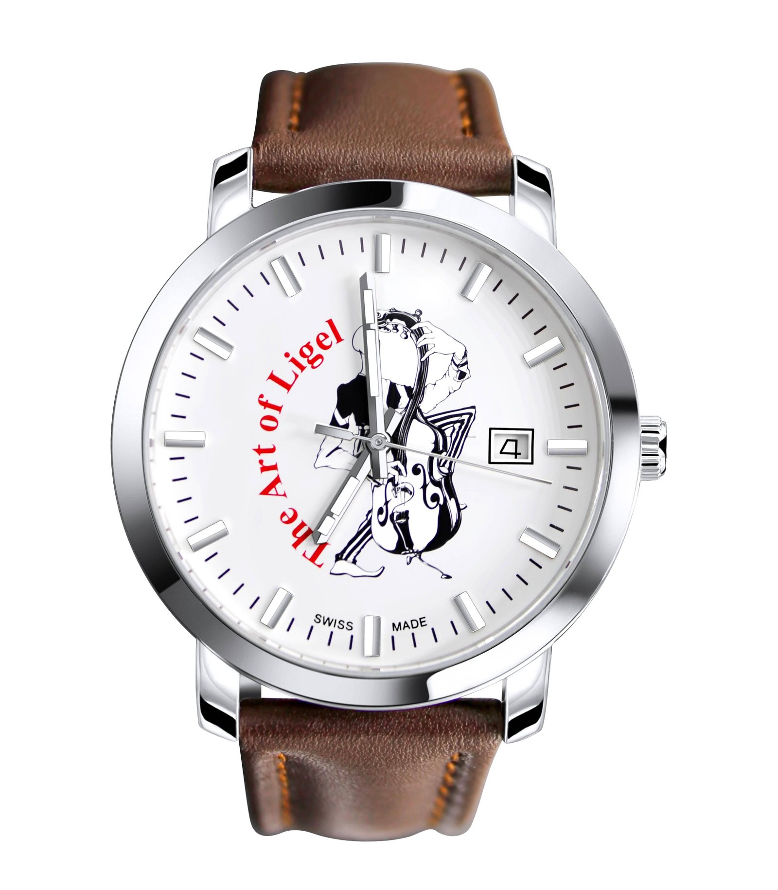 TAL Classic Swiss Watch — White Dial (Leather)