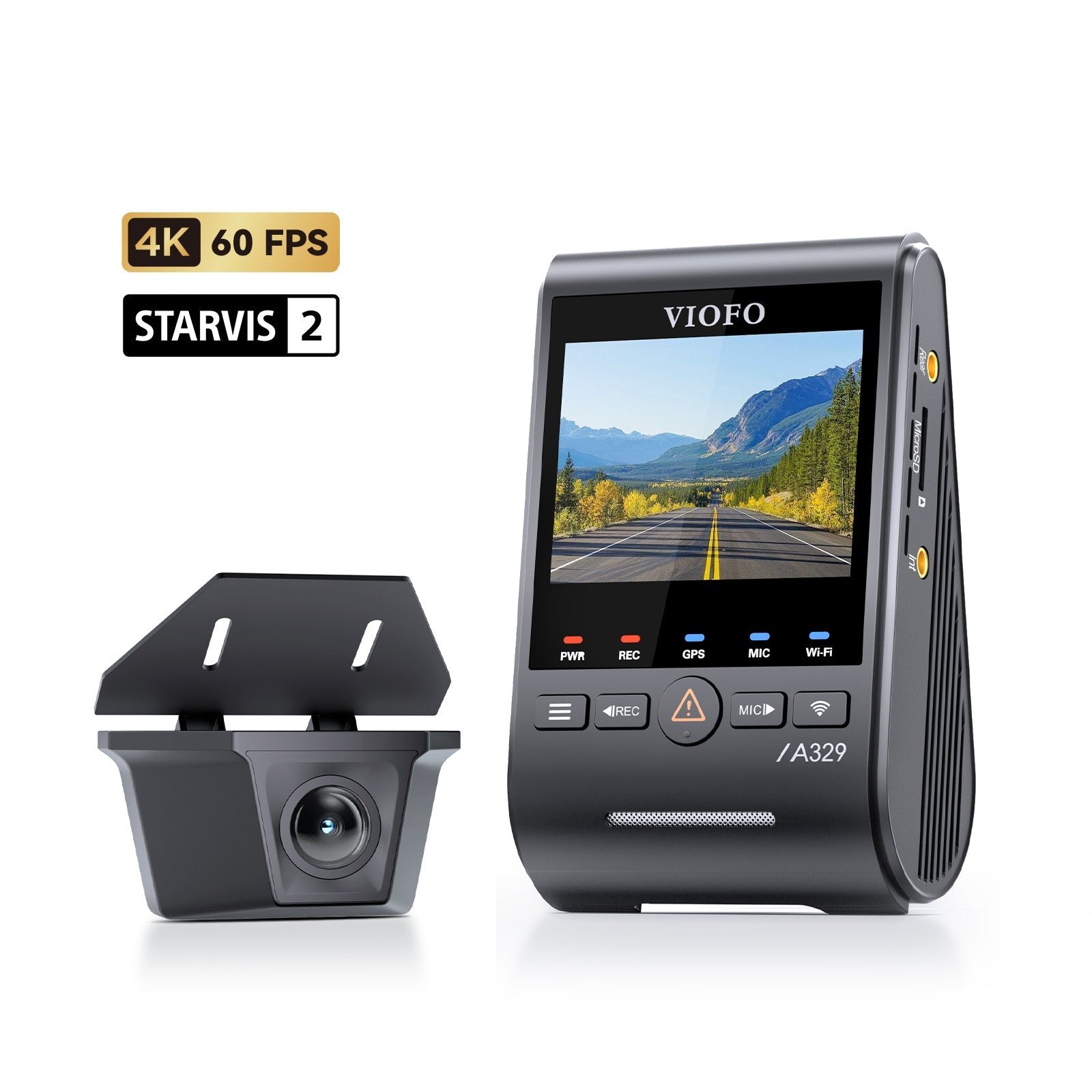 VIOFO A329SW 2CH (4K 60FPS Front + 2K Waterproof Rear)